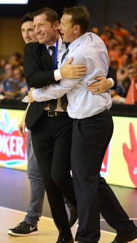 Guy PRAT et Valéry DEMORY, ici lors de la victoire en Coupe de France contre Bourges